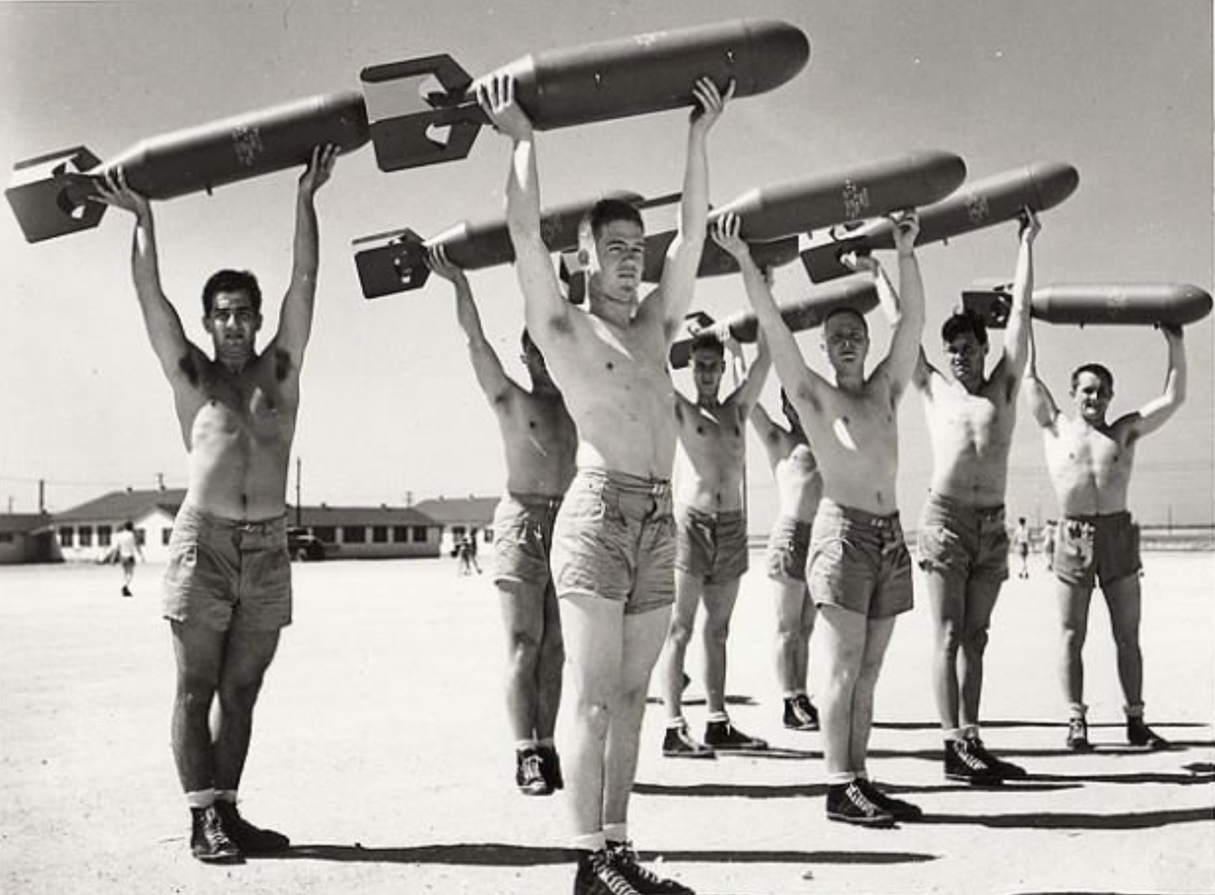 Lifting inactive bombs.